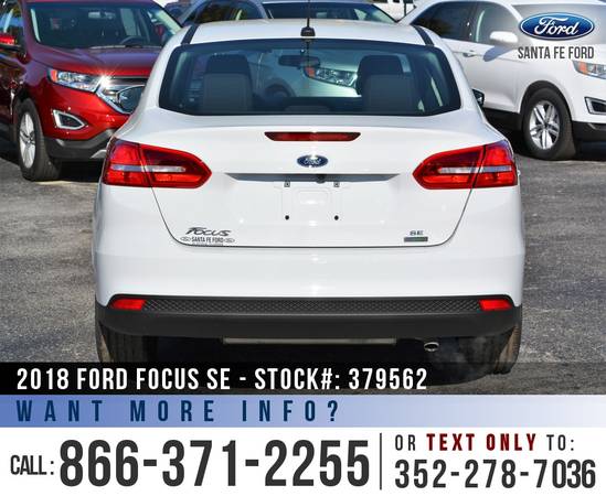 2018 FORD FOCUS SE *** Tinted, Backup Camera, SYNC *** for sale in Alachua, FL – photo 6