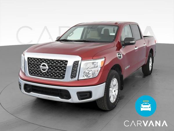 2017 Nissan Titan Crew Cab SV Pickup 4D 5 1/2 ft pickup Red -... for sale in Haverhill, MA