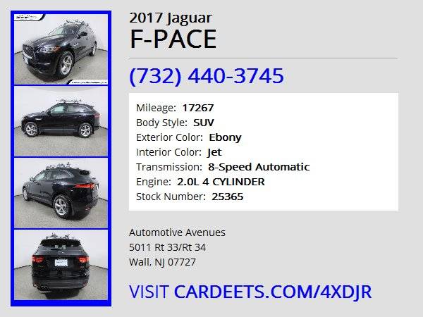 2017 Jaguar F-PACE, Ebony - cars & trucks - by dealer - vehicle... for sale in Wall, NJ – photo 22