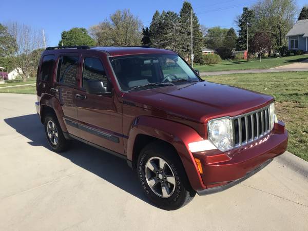 Red 2009 Jeep Liberty Sport 4x4 (44, 000 miles) - - by for sale in WAUKEE, IA – photo 3
