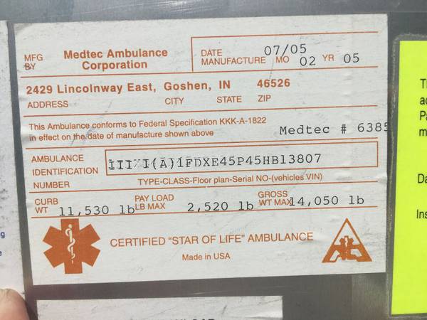 2005 Ford E450 Ambulance for sale in WOODLAWN, IL – photo 24