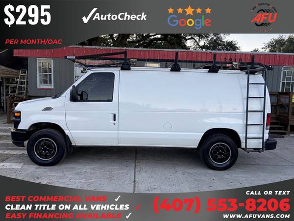 295/mo - 2012 Ford E350 E 350 E-350 Super Duty Cargo Van 3D 3 D 3-D for sale in Kissimmee, FL – photo 3
