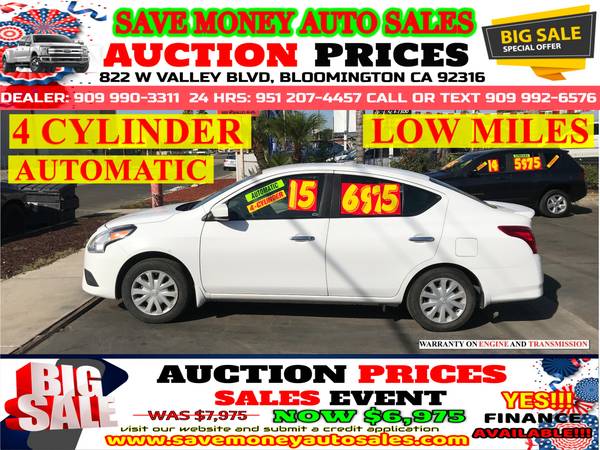 2015 NISSAN VERSA SV>89K MILES>4CYLDS>CALL 24HR for sale in BLOOMINGTON, CA