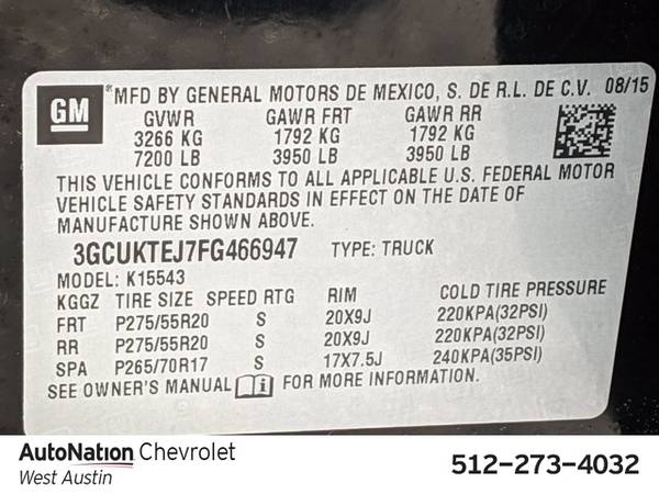 2015 Chevrolet Silverado 1500 High Country 4x4 4WD Four SKU:FG466947... for sale in Austin, TX – photo 23