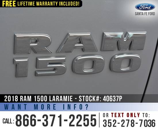 2018 RAM 1500 LARAMIE 4WD *** Bluetooth, Leather Seats, Bedliner ***... for sale in Alachua, FL – photo 22