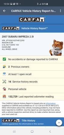 2007 Subaru Impreza AWD,Clean Carfax,WARRANTY - cars & trucks - by... for sale in Charleston, SC – photo 4