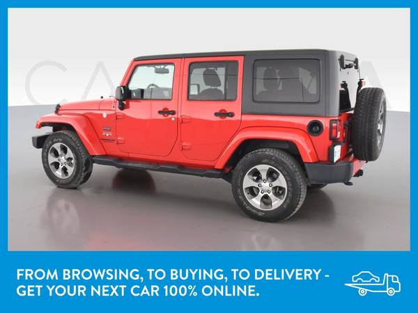 2016 Jeep Wrangler Unlimited Sahara Sport Utility 4D suv Red for sale in Evansville, IN – photo 5