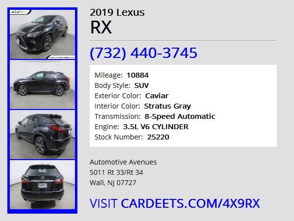 2019 Lexus RX, Caviar - - by dealer - vehicle for sale in Wall, NJ – photo 22
