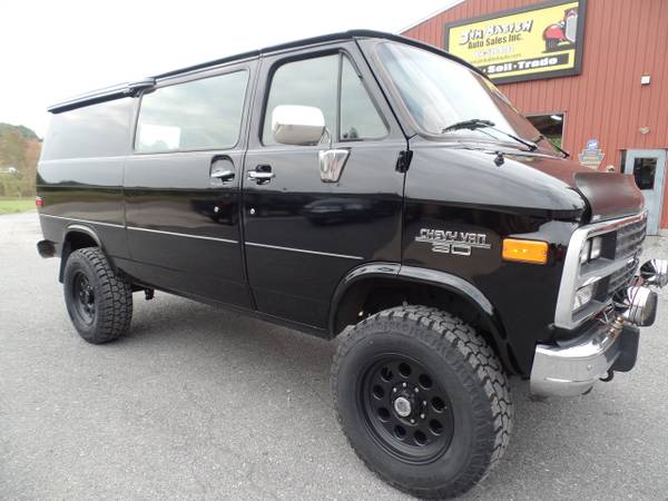 1995 *Chevrolet* *G30* *1-Ton 4x4 Cargo Van* Black - cars & trucks -... for sale in Johnstown , PA
