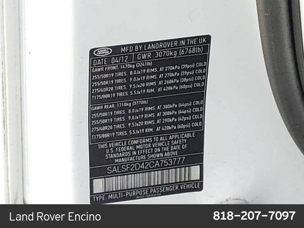 2012 Land Rover Range Rover Sport HSE 4x4 4WD Four Wheel SKU:CA753777 for sale in Encino, CA – photo 24