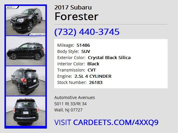 2017 Subaru Forester, Crystal Black Silica - cars & trucks - by... for sale in Wall, NJ – photo 22