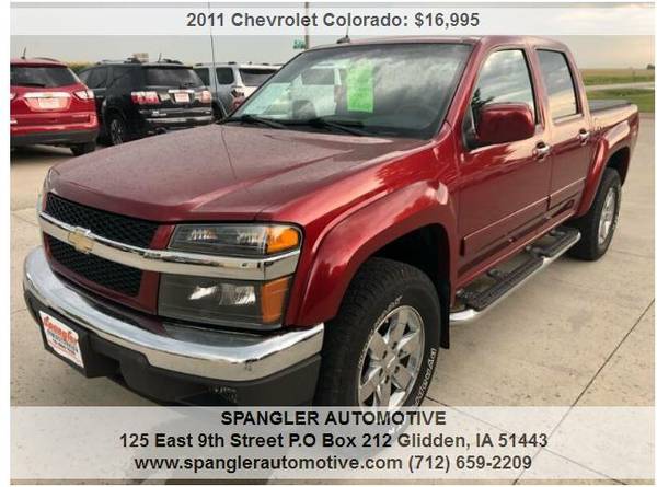 2011 CHEVY COLORADO LT*CREW CAB*94K*Z71*BED COVER*4WD*VERY CLEAN!! for sale in Glidden, IA