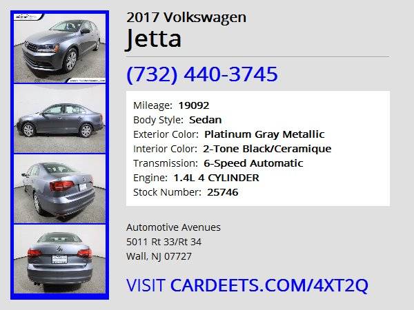 2017 Volkswagen Jetta, Platinum Gray Metallic - cars & trucks - by... for sale in Wall, NJ – photo 22
