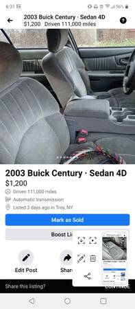 03 Buick Century for sale - cars & trucks - by owner - vehicle... for sale in Troy, NY – photo 6