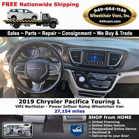 2019 Chrysler Pacifica Touring L Wheelchair Van VMI Northstar - Pow... for sale in LAGUNA HILLS, UT – photo 10
