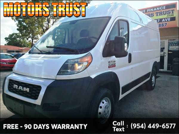2019 Ram ProMaster Cargo Van 2500 High Roof 136" WB BAD CREDIT NO... for sale in Miami, FL – photo 3