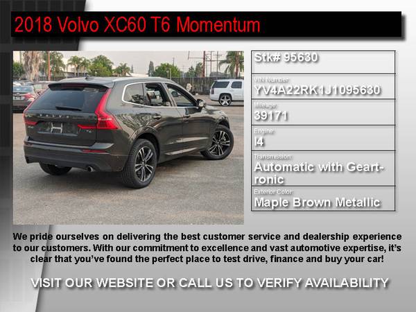_95630- 2018 Volvo XC60 T6 Momentum Hundreds of Vehicles to Choose!... for sale in Van Nuys, CA – photo 2