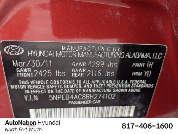 2011 Hyundai Sonata GLS PZEV SKU:BH274102 Sedan - cars & trucks - by... for sale in North Richland Hills, TX – photo 15