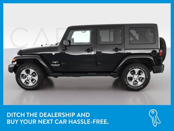 2017 Jeep Wrangler Unlimited Sahara Sport Utility 4D suv Black for sale in Hobart, IL – photo 4