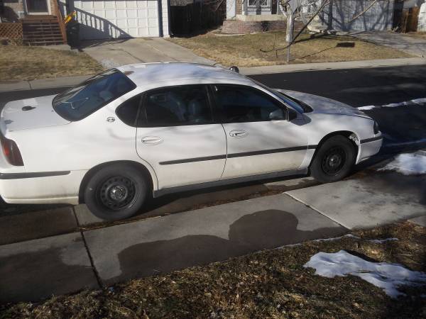 2003 chevy impala 175,000 miles good running car chevy impala white for sale in Broomfield, CO