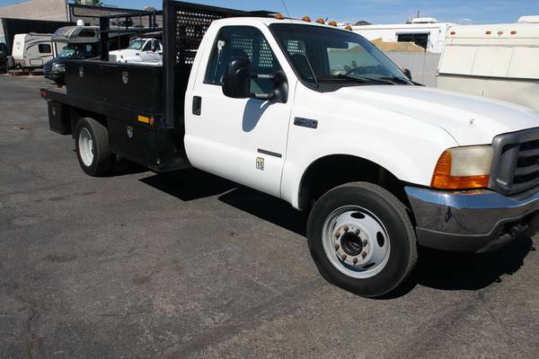 1999 Ford F-450, 7 3 Diesel Power stroke Flat Bed work truck - cars for sale in Las Vegas, UT – photo 2