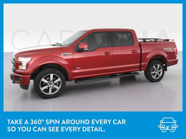 2015 Ford F150 SuperCrew Cab Lariat Pickup 4D 5 1/2 ft pickup Red for sale in Lancaster, PA – photo 3