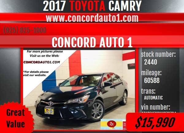 TOYOTA CAMRY *1 OWNER* *BAY AREA CAR* *WE FINANCE* *WELL SERVICED* for sale in Concord CA 94520, CA