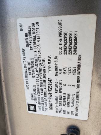 2001 Chevy Blazer 4x4 150k Miles for sale in Fenton, MO – photo 3