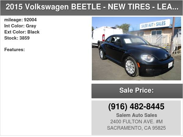 2015 Volkswagen Beetle - NEW TIRES - LEATHER AND HEATED SEATS for sale in Sacramento, NV – photo 18