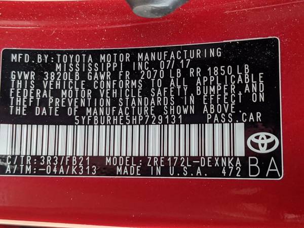 2017 Toyota Corolla LE SKU:HP729131 Sedan - cars & trucks - by... for sale in Plano, TX – photo 20