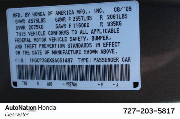 2009 Honda Accord EX-L SKU:9A051487 Sedan for sale in Clearwater, FL – photo 22