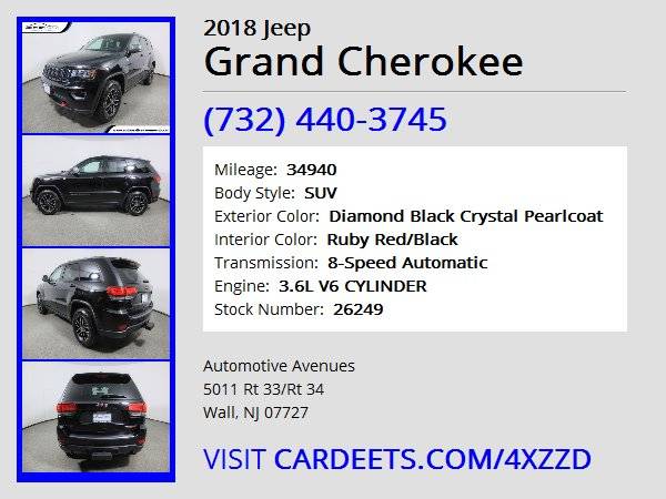2018 Jeep Grand Cherokee, Diamond Black Crystal Pearlcoat - cars &... for sale in Wall, NJ – photo 22