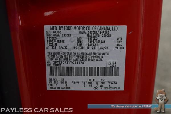 2000 Ford F-150 SVT Lightning / Supercharged 5.4L V8 / Regular Cab for sale in Anchorage, AK – photo 20