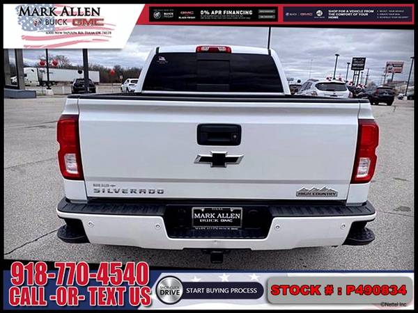 2017 CHEVROLET SILVERADO 1500 High Country 4WD TRUCK - LOW DOWN! for sale in Tulsa, OK – photo 4
