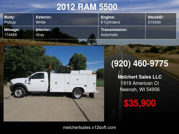 2012 RAM 5500 CUMMINS AUTO 4WD SERVICE TRUCK AIR GEN WELDER BCAM... for sale in Neenah, WI – photo 18