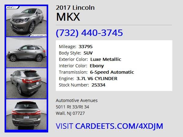 2017 Lincoln MKX, Luxe Metallic - cars & trucks - by dealer -... for sale in Wall, NJ – photo 22