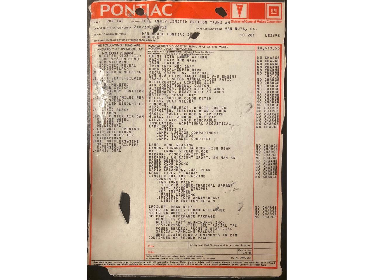 1979 Pontiac Firebird Trans Am for sale in HARBOR CITY, CA – photo 64