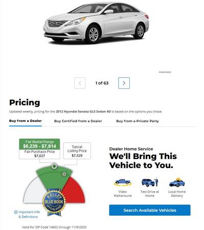 2012 Hyundai Sonata GLS (FREE CARFAX, RUNS AND DRIVES LIKE NEW!) -... for sale in Rochester , NY – photo 2