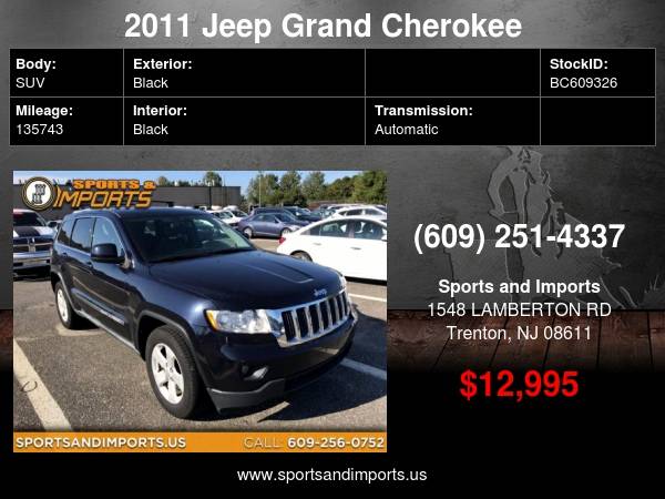 2011 Jeep Grand Cherokee 4WD 4dr Laredo - cars & trucks - by dealer... for sale in Trenton, NJ – photo 2