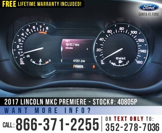 *** 2017 LINCOLN MKC PREMIERE *** Remote Start - Leather Seats... for sale in Alachua, GA – photo 15