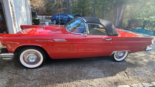 1957 Red Ford Thunderbird Convertible Body Off Resto EX CONDITION for sale in Marion, MA – photo 2