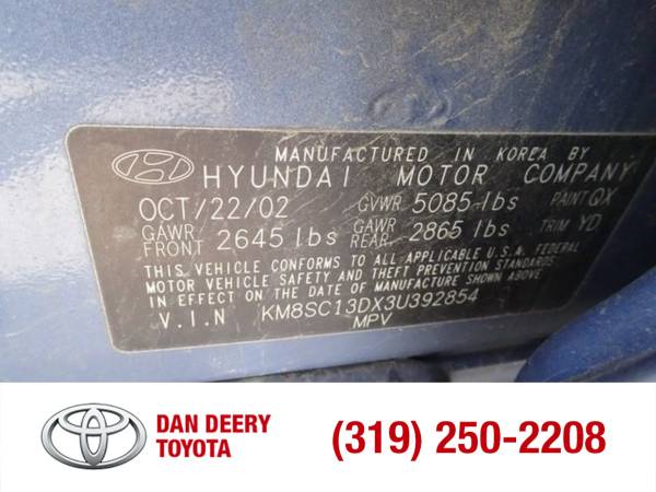 2003 Hyundai Santa Fe GLS Arctic Blue/Light Silver Cladding - cars & for sale in Cedar Falls, IA – photo 19
