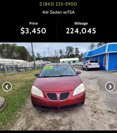 Pontiac G6 - - by dealer - vehicle automotive sale for sale in Charleston Afb, SC – photo 3