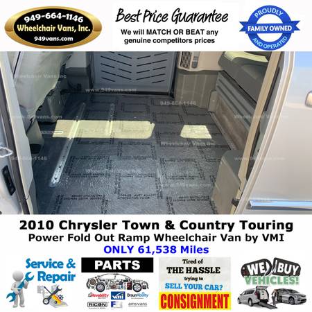 2010 Chrysler Town and Country Power Ramp Side Loading Wheelchair Van for sale in Laguna Hills, CA – photo 11