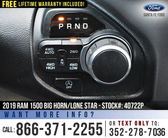 ‘19 Ram 1500 Big Horn/Lone Star *** SIRIUS, Push to Start, Camera... for sale in Alachua, FL – photo 12