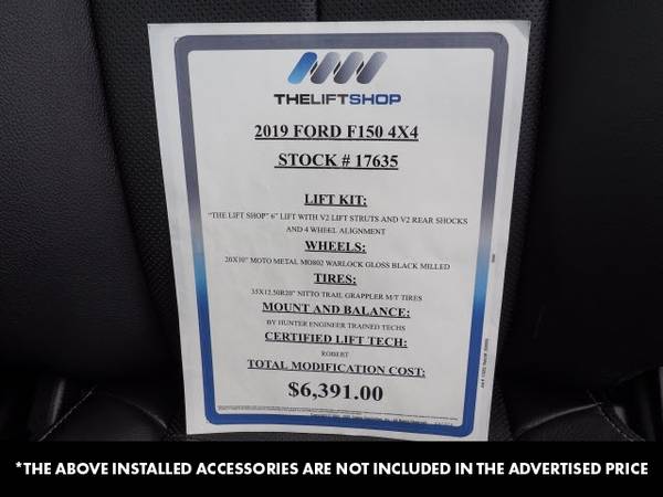 2019 Ford f-150 f150 f 150 LARIAT CREW 5.5FT BED 4X4 4 - Lifted... for sale in Phoenix, AZ – photo 2
