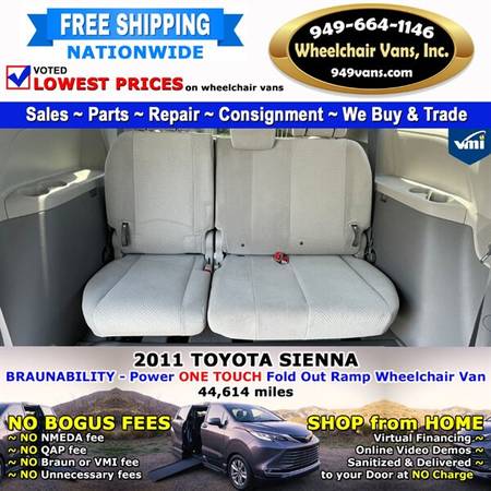2011 Toyota Sienna LE Wheelchair Van BraunAbility - Power Fold Out for sale in Other, TX – photo 13
