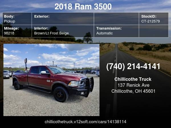 2018 RAM 3500 LARAMIE LONGHORN - - by dealer - vehicle for sale in Chillicothe, OH – photo 24