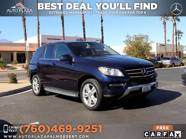 2015 Mercedes-Benz ML 350 with Service Records, Low Miles - cars &... for sale in Palm Desert , CA – photo 3