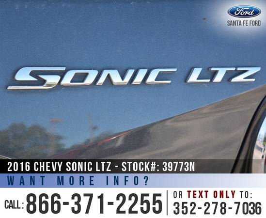*** 2016 Chevy Sonic LTZ *** Camera - Cruise - BELOW $12K! for sale in Alachua, FL – photo 8